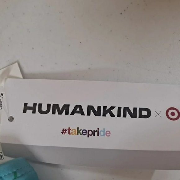 Women's Pride Adult Humankind Swim Top - Blue with Sprinkles Size XL - Picture 5 of 5